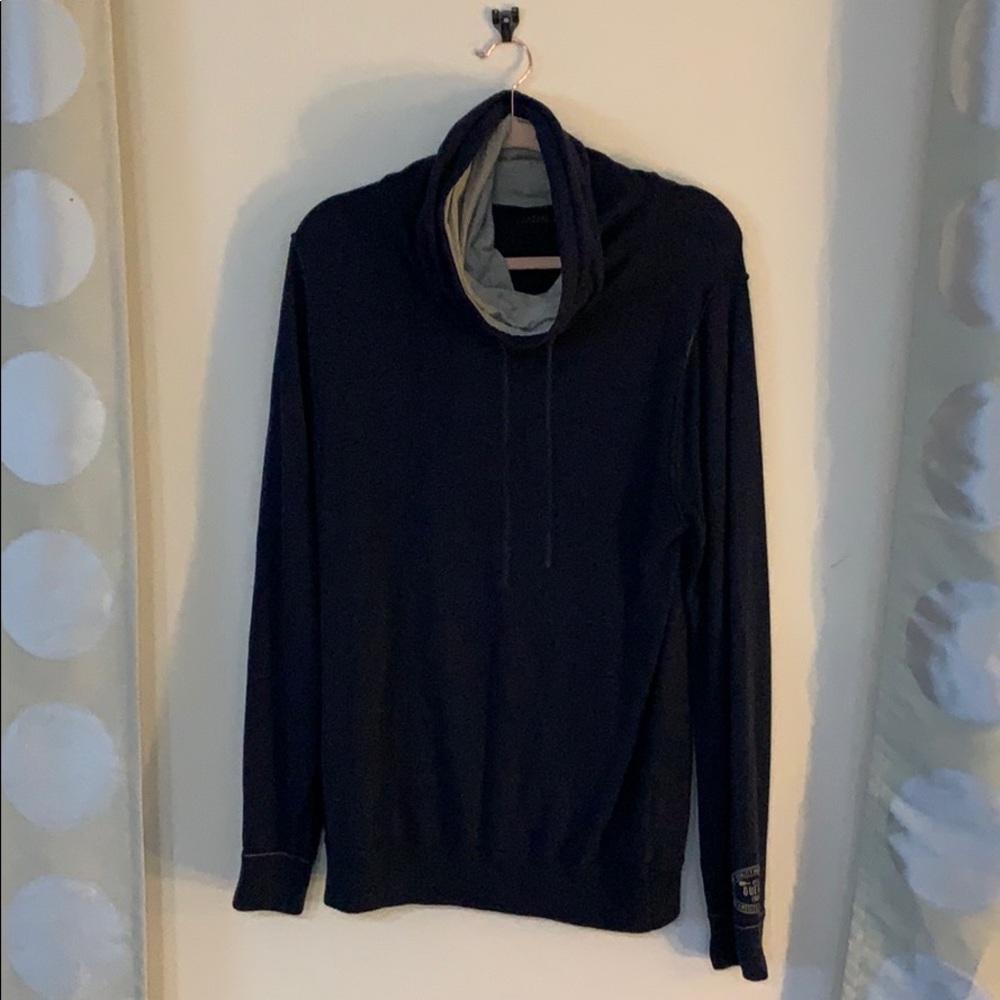Men’s Guess Navy Cowl Neck Knit Sweater